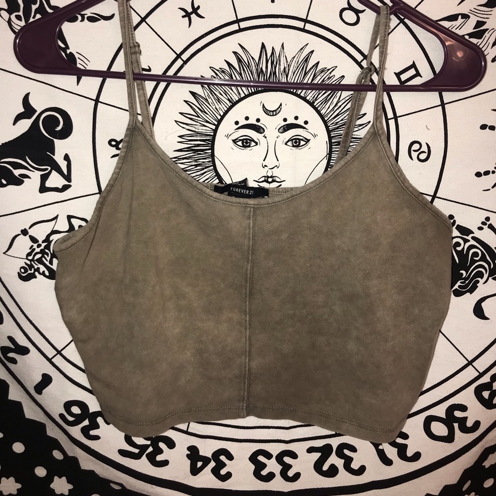 Forever 21 olive green crop top